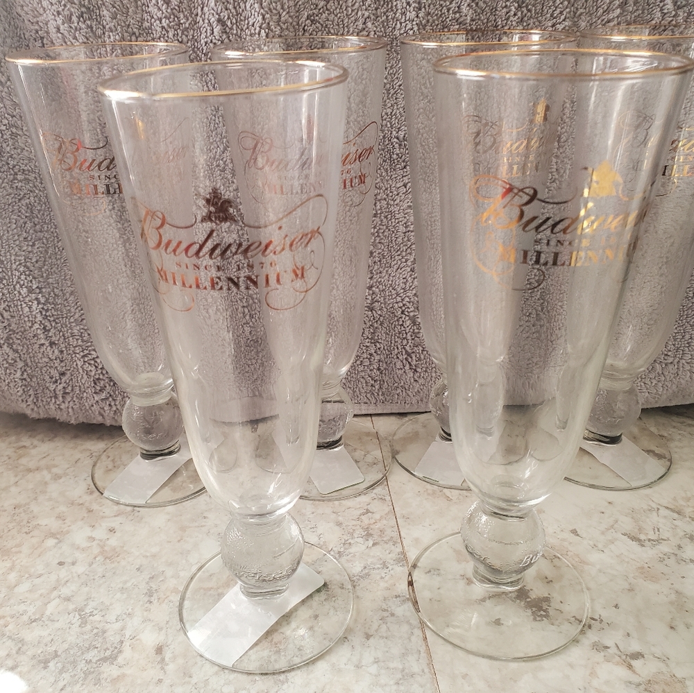 Anhueser Busch fluted glasses